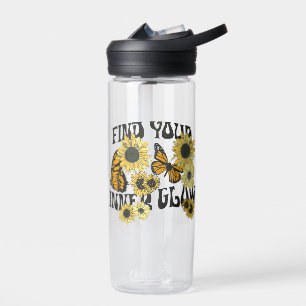 Vintage Butterfly   Find Your Inner Glow Water Bottle