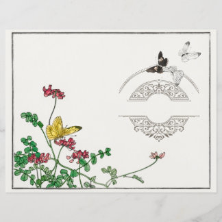 Vintage Butterfly French Frame Journal Title Page