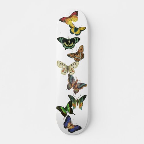 Vintage Butterfly Fun Pattern For Her Skateboard