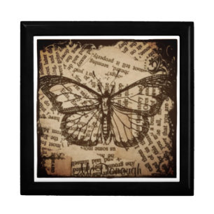 vintage butterfly gift box