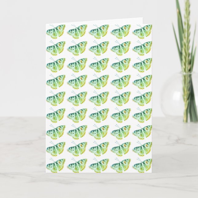 Vintage Butterfly Green Card (Front)