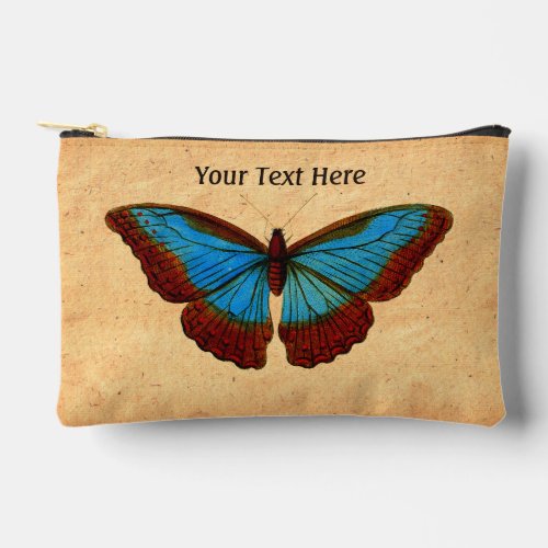 Vintage Butterfly Illustration Accessory Pouch