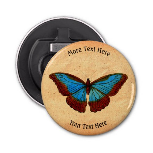 Vintage Butterfly Illustration Bottle Opener