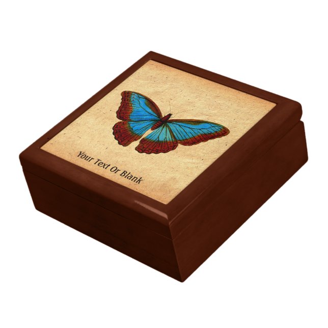 Vintage Butterfly Illustration Gift Box (Side)