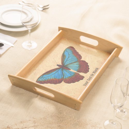 Vintage Butterfly Illustration Serving Tray