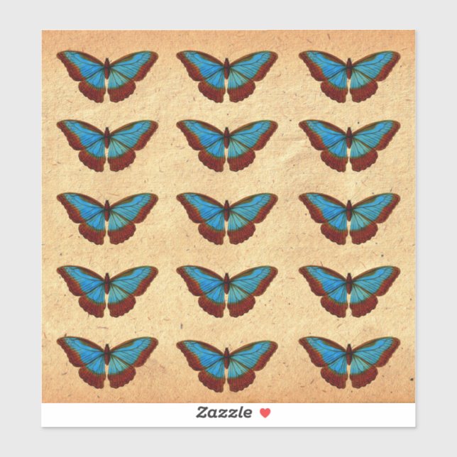 Vintage Butterfly Illustration Sticker (Sheet)