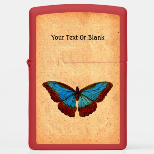 Vintage Butterfly Illustration Zippo Lighter