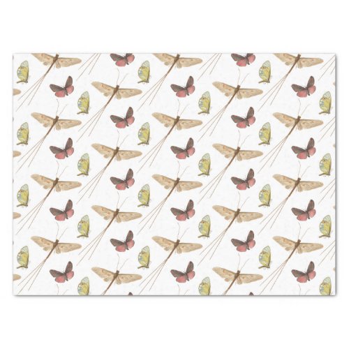 Vintage Butterfly Insect Elegant Birthday  Tissue Paper