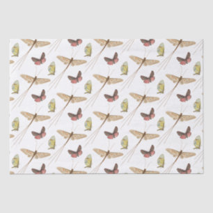 Vintage Butterfly Insect Elegant Birthday Tissue Paper