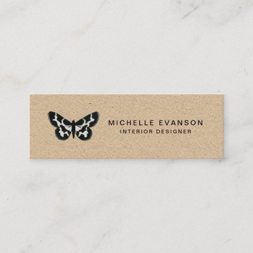 Vintage Butterfly Logo Professional Mini Business Card