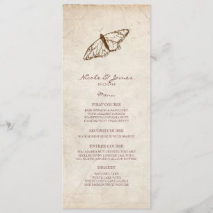 Vintage Butterfly Menu