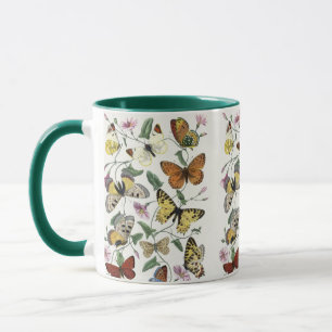 Vintage Butterfly & Moth Giant Coffee Mug