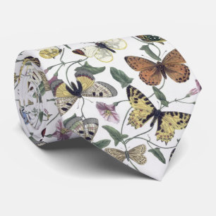 Vintage Butterfly & Moth Neck Tie