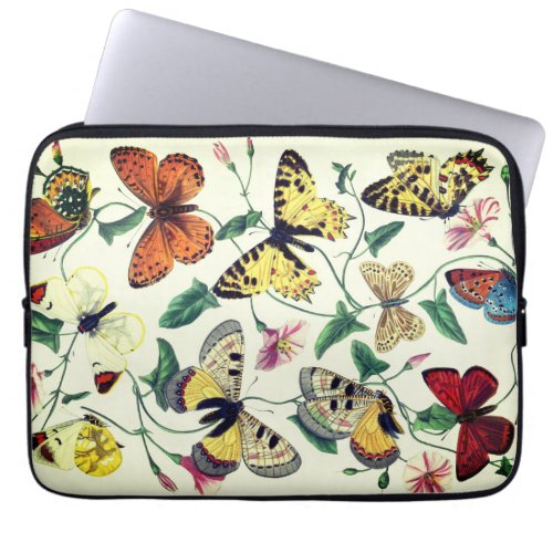 Vintage Butterfly  Moth Painting Classic filter Laptop Sleeve