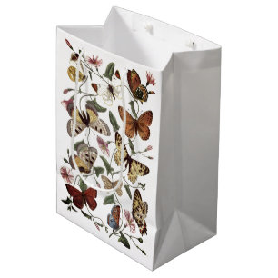 Vintage Butterfly & Moth Painting Medium Gift Bag
