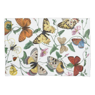 Vintage Butterfly & Moth Painting Pillow Case