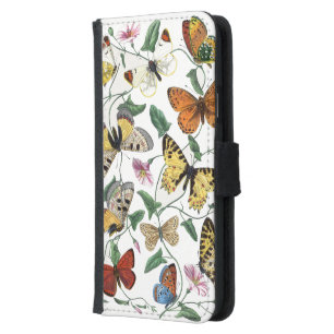 Vintage Butterfly & Moth Painting Samsung Galaxy S5 Wallet Case