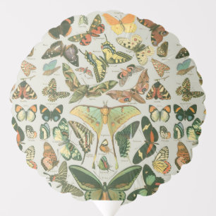 Vintage Butterfly Moth Pattern Print Balloon