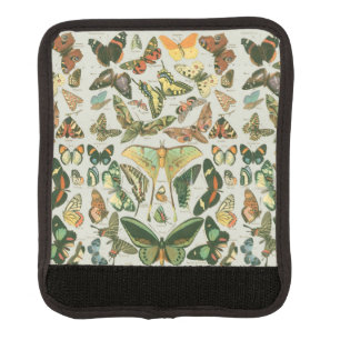 Vintage Butterfly Moth Pattern Print Luggage Handle Wrap