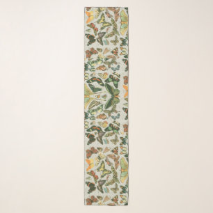 Vintage Butterfly Moth Pattern Print Scarf