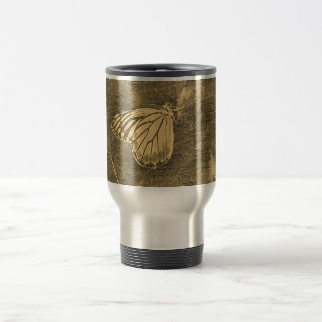 Vintage Butterfly on Flower #2 - Mug (Center)