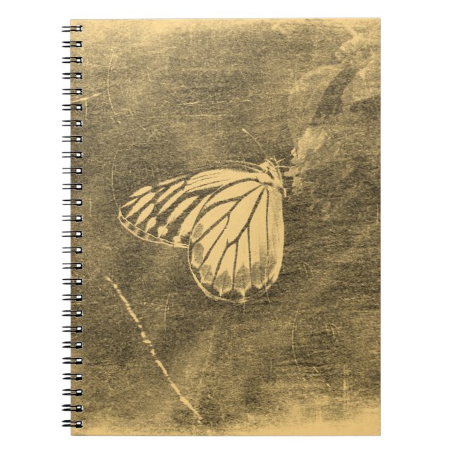 Vintage Butterfly on Flower #2  Notebook (Front)