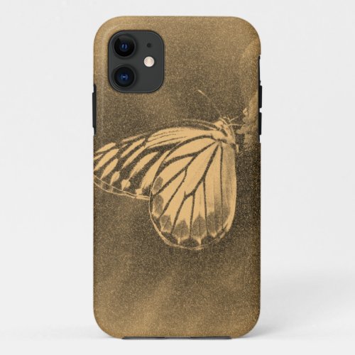 Vintage Butterfly on Flower iPhone 11 Case