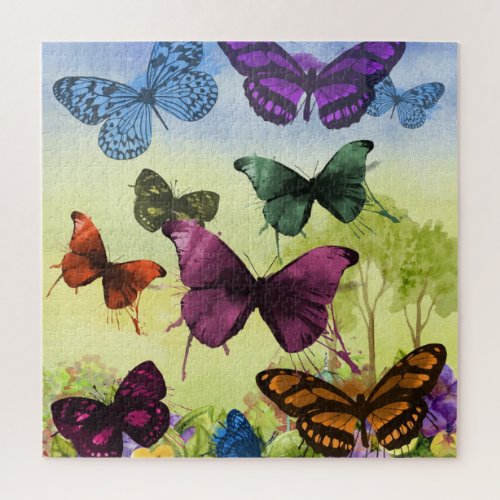 Vintage Butterfly Papillon Old Illustration Art Jigsaw Puzzle