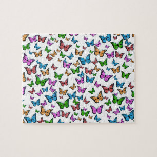 Vintage Butterfly Papillon Old Illustration Art Jigsaw Puzzle