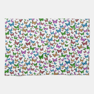 Vintage Butterfly Papillon Old Illustration Art Kitchen Towel