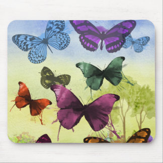 Vintage Butterfly Papillon Old Illustration Art Mouse Pad
