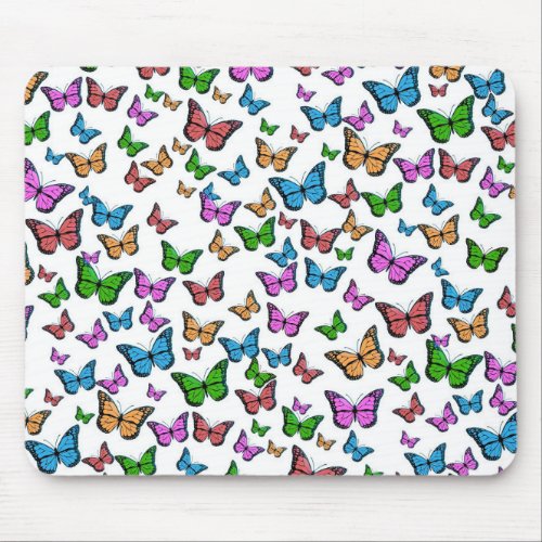 Vintage Butterfly Papillon Old Illustration Art Mouse Pad