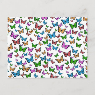 Vintage Butterfly Papillon Old Illustration Art Postcard