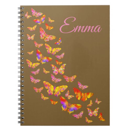 Vintage Butterfly pattern personalized  Notebook