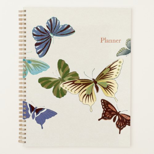 Vintage Butterfly Print Planner