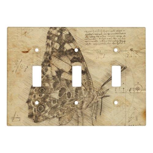 Vintage Butterfly  Rustic Style  Decoupage Light Switch Cover