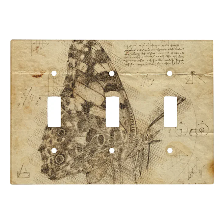 Vintage Butterfly Rustic Style Decoupage Light Switch Cover Zazzle
