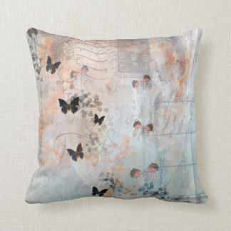 Vintage Butterfly Throw Pillow