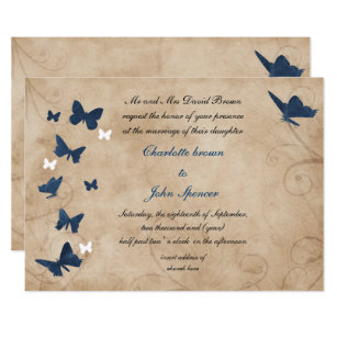 butterfly wedding invitations zazzle