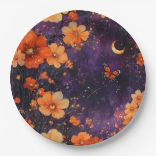 Vintage Butterfly Wildflower (10) Paper Plates
