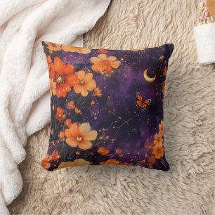 Vintage Butterfly Wildflower (10) Throw Pillow