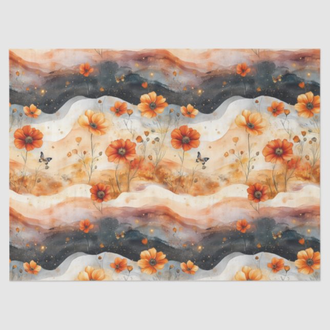 Vintage Butterfly Wildflower (10) Tissue Paper (Front)