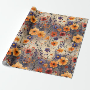 Vintage Butterfly Wildflower (10) Wrapping Paper