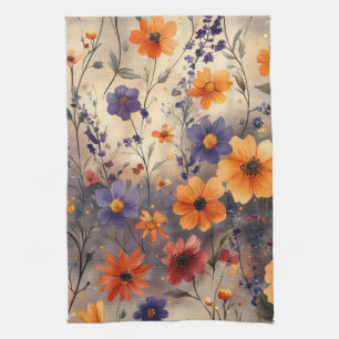 Vintage Butterfly Wildflower (11) Kitchen Towel