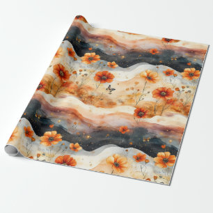 Vintage Butterfly Wildflower (3) Wrapping Paper