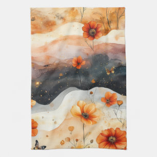 Vintage Butterfly Wildflower (4) Kitchen Towel