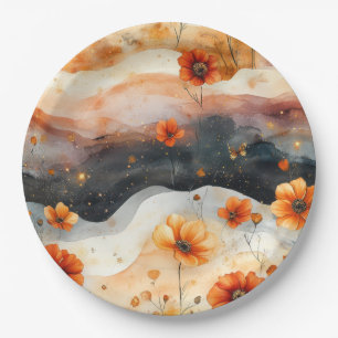 Vintage Butterfly Wildflower (4) Paper Plates