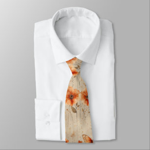 Vintage Butterfly Wildflower (7) Neck Tie