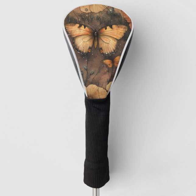 Vintage Butterfly Wildflower (8) Golf Head Cover (Front)