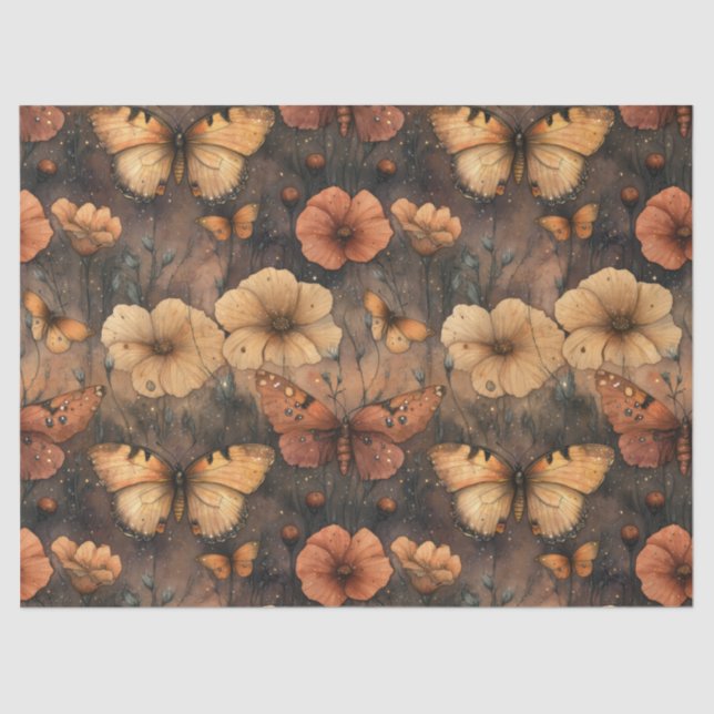 Vintage Butterfly Wildflower (8) Tissue Paper (Front)